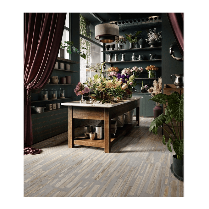 Ceramica Sant Agostino Fusion Art Natural 30cm x 120cm Floor Tile