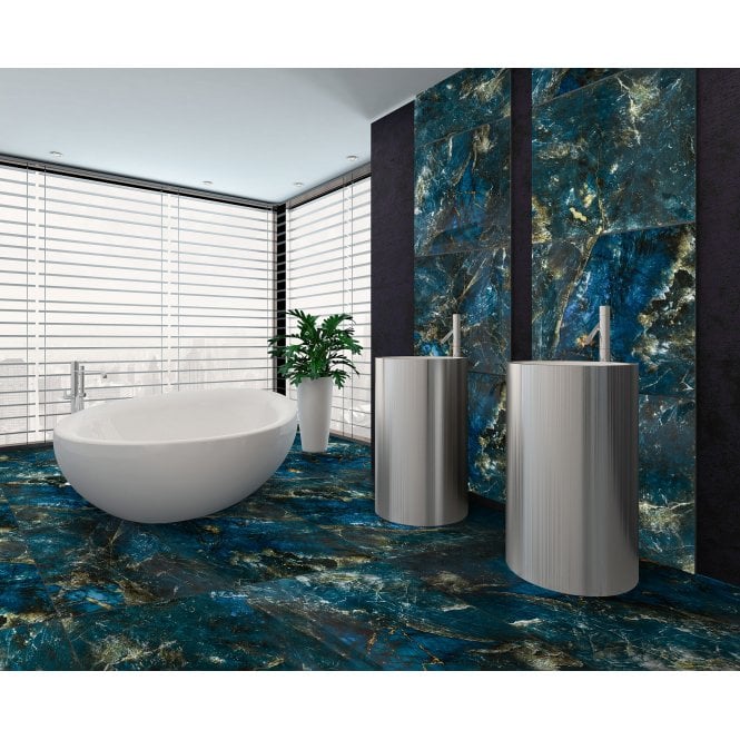 Galaxy Sky Blue Onyx 60cm x 60cm Wall and Floor Tile