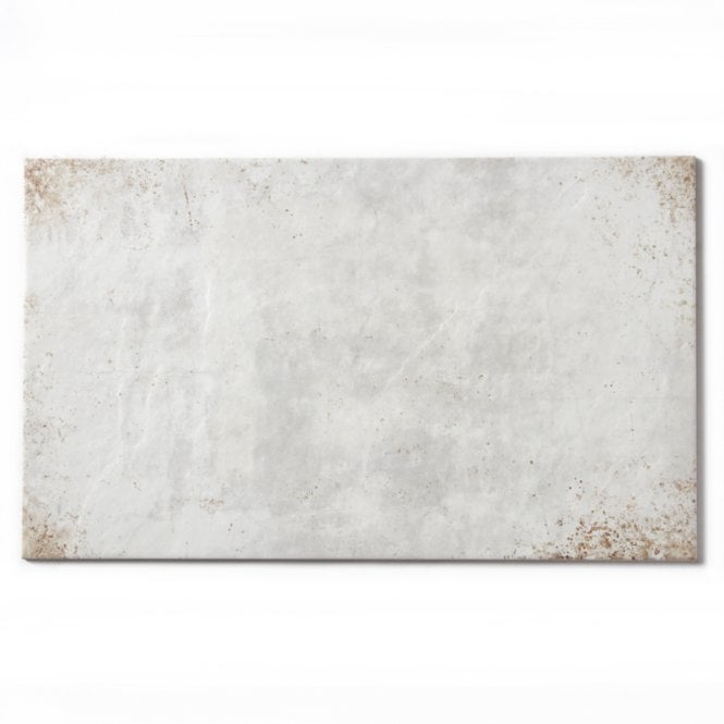 British Ceramic Tile Galvanised Platinum White 29.8cm x 49.8cm Wall and Floor Tile