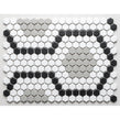 Geometric Hexagon Monochrome 30.3cm x 40cm (2.3cm x 2.3cm) Mosaic Tile