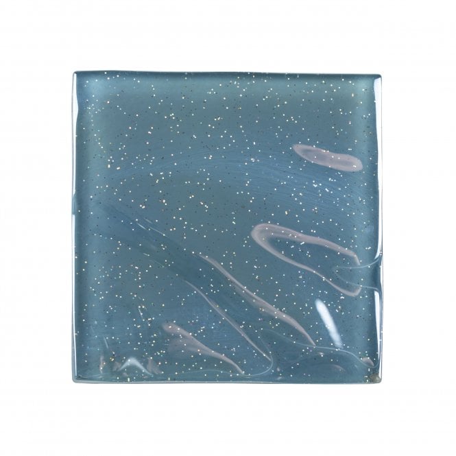 Gia Aqua Sparkle 9.8cm x 9.8cm Glass Tile