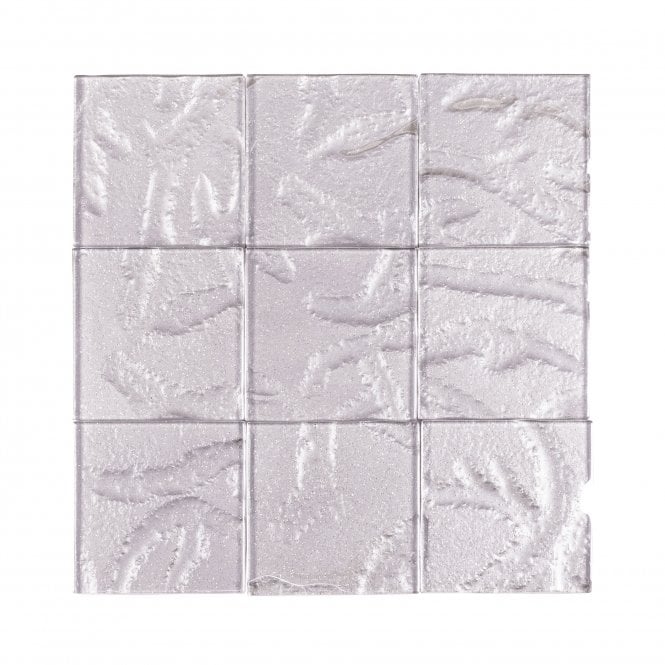 Gia Pearl Sparkle 9.8cm x 9.8cm Glass Tile