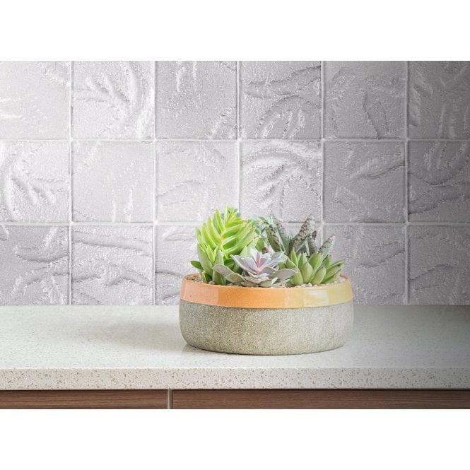 Gia Pearl Sparkle 9.8cm x 9.8cm Glass Tile