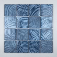 Glacier Blue Wood 30cm x 30cm Mosaic Tile