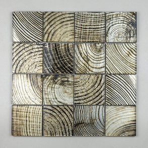 Glacier Golden Wood 30cm x 30cm Mosaic Tile