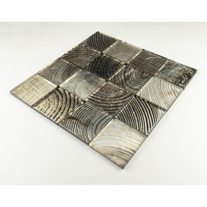 Glacier Golden Wood 30cm x 30cm Mosaic Tile