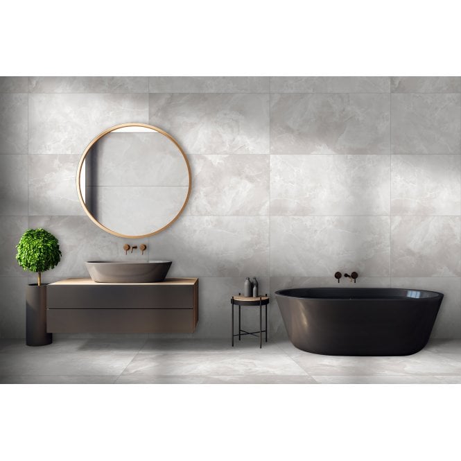 Glacier Light Grey 60cm x 120cm Wall and Floor Tile