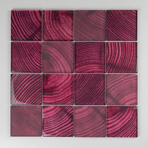 Glacier Red Wood 30cm x 30cm Mosaic Tile
