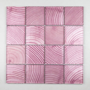 Glacier Rose Wood 30cm x 30cm Mosaic Tile