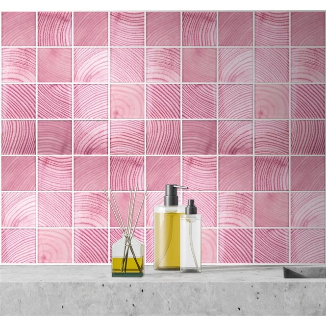 Glacier Rose Wood 30cm x 30cm Mosaic Tile