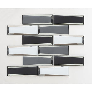 Glass Black Mix 30cm x 30cm Mosaic Tile