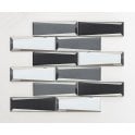 Glass Black Mix 30cm x 30cm Mosaic Tile