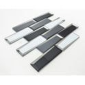 Glass Black Mix 30cm x 30cm Mosaic Tile