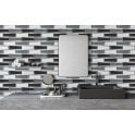 Glass Black Mix 30cm x 30cm Mosaic Tile