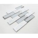 Glass Mirror Mix Carrara 30cm x 30cm Mosaic Tile