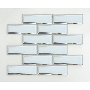 Glass Mirror White 30cm x 30cm Mosaic Tile