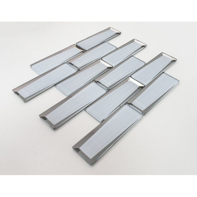 Glass Mirror White 30cm x 30cm Mosaic Tile