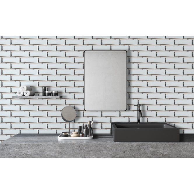 Glass Mirror White 30cm x 30cm Mosaic Tile