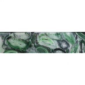 Glass Shell Green 7.5cm x 30cm Wall Tile