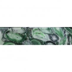 Glass Shell Green 7.5cm x 30cm Wall Tile