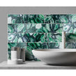 Glass Shell Green 7.5cm x 30cm Wall Tile