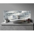 Glass Shell Grey 7.5cm x 30cm Wall Tile