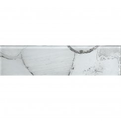 Glass Shell White 7.5cm x 30cm Wall Tile