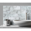 Glass Shell White 7.5cm x 30cm Wall Tile