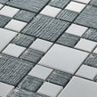 Gleam Grey 30cm x 30cm Glass Mosaic Tile