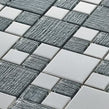 Gleam Grey 30cm x 30cm Glass Mosaic Tile