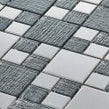Gleam Grey 30cm x 30cm Glass Mosaic Tile