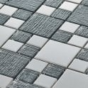 Gleam Grey 30cm x 30cm Glass Mosaic Tile