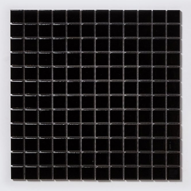 Gloss Black Small Square 30cm x 30cm (2.3cm x 2.3cm) Toto Mosaic Tile