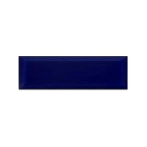 Gloss Blue 10cm x 30cm Bevelled Wall Tile