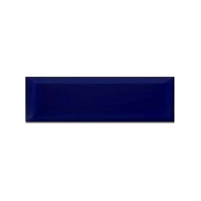 Gloss Blue 10cm x 30cm Bevelled Wall Tile