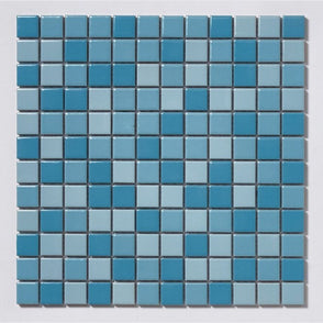 Gloss Blue Mix 30cm x 30cm Mosaic Tile