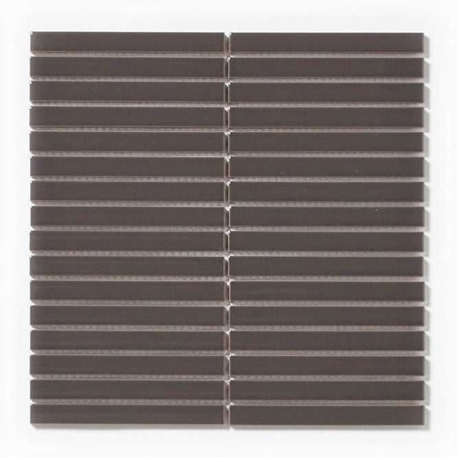 Gloss Grey Bar Porcelain 30cm x 30cm Wall & Floor Tiles