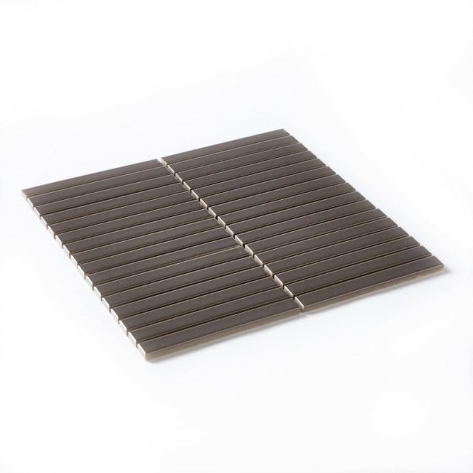Gloss Grey Bar Porcelain 30cm x 30cm Wall & Floor Tiles
