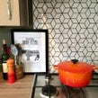 Gloss Hexacube 30.5cm x 26.6cm (4.8cm x 4.8cm) 3D White Mosaic Tile