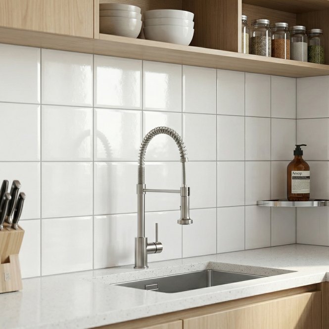 Gloss White 15cm x 15cm Wall Tile