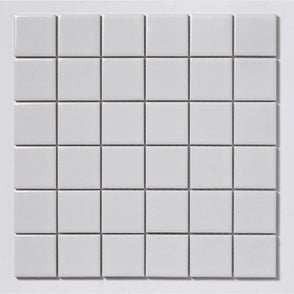 Gloss White Large Square 30.6cm x 30.6cm (4.8cm x 4.8cm) Mosaic Tile
