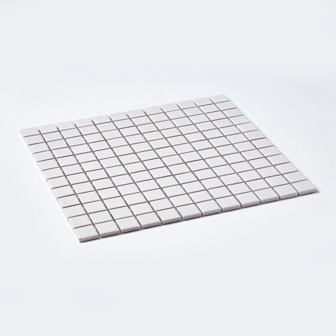 Gloss White Small Square 30cm x 30cm (2.3cm x 2.3cm) Toto Mosaic Tile