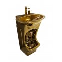Gold Easy Wash Dual-Level Wudu Basin, Tap and Fittings