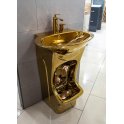 Gold Easy Wash Dual-Level Wudu Basin, Tap and Fittings
