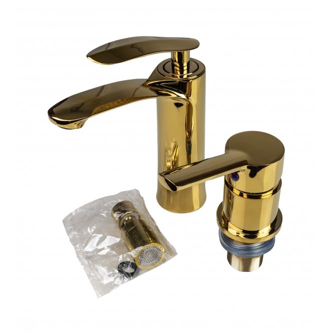 Gold Easy Wash Dual-Level Wudu Basin, Tap and Fittings
