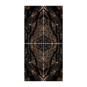 Gold Galaxy Black Bookmatch 4 tile set Wall & Floor Tile