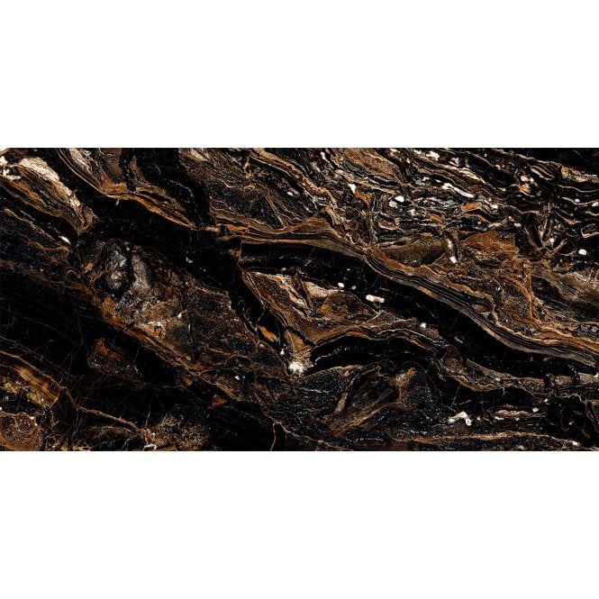 Gold Galaxy Black Bookmatch 4 tile set Wall & Floor Tile