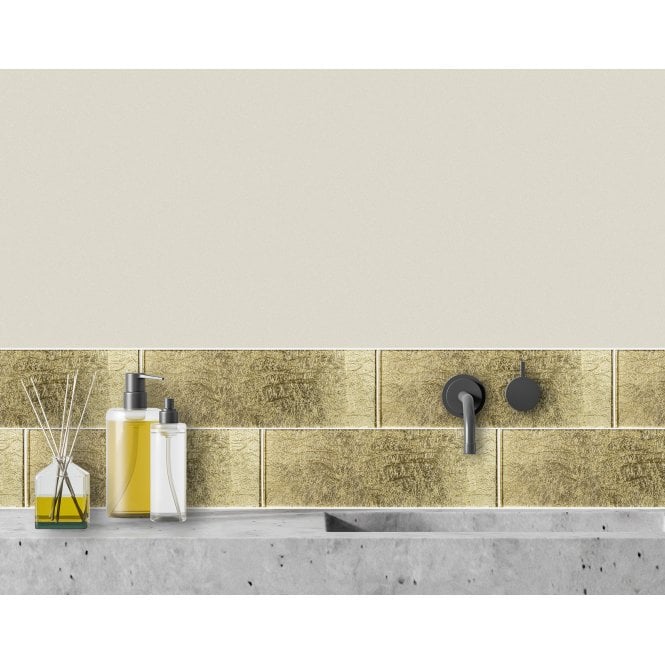 Gold Leaf 10cm x 30cm Wall Tile