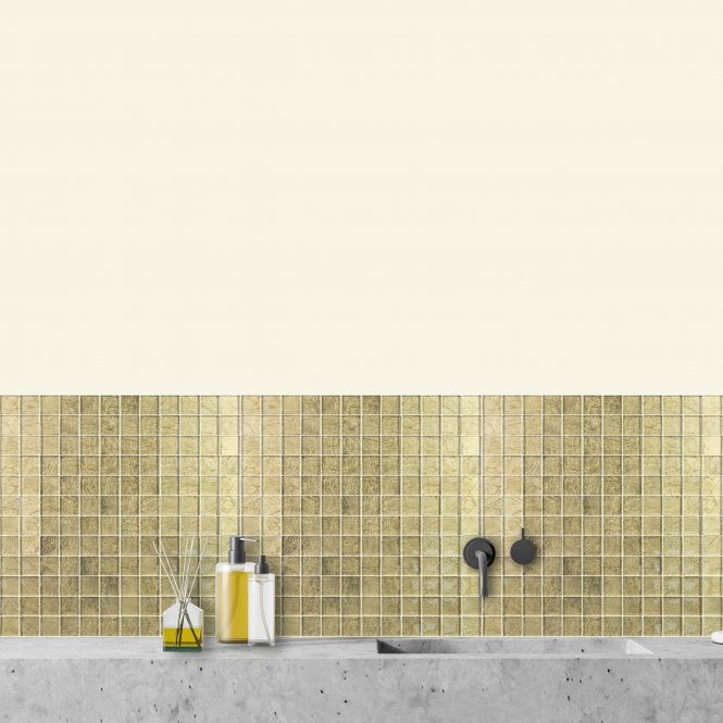 Gold Leaf 30cm x 30cm (2.3cm x 2.3cm) Mosaic Wall Tile