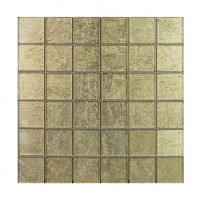 Gold Leaf 30cm x 30cm (4.8cm x 4.8cm) Mosaic Wall Tile